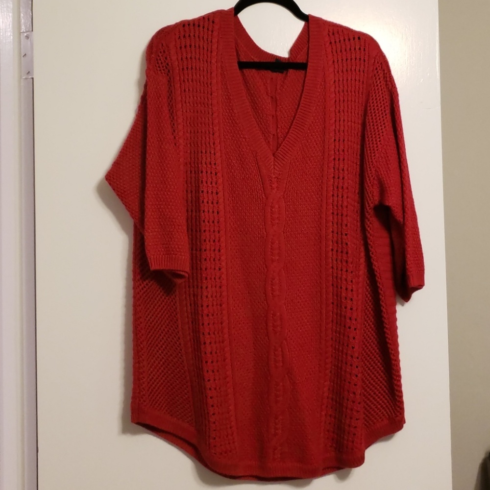 Torrid Red Crochet Sweater - 3x